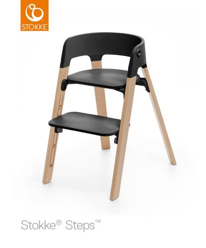 STOKKE Steps Chair - Black/Natural